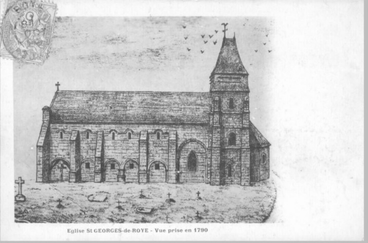 Eglise St-Georges-de-Roye - Vue prise en 1790