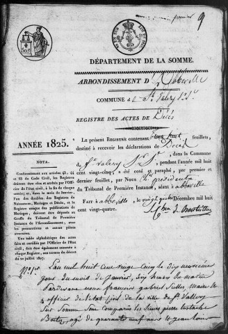 Saint-Valery-sur-Somme : naissances, mariages, décès