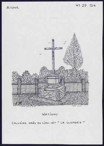 Watigny (Aisne) : calvaire - (Reproduction interdite sans autorisation - © Claude Piette)