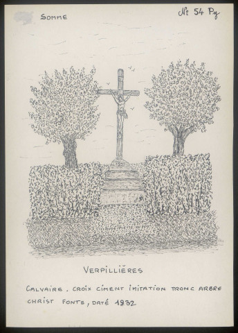 Verpillières : calvaire - (Reproduction interdite sans autorisation - © Claude Piette)