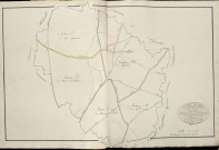 Plan du cadastre napoléonien - Atlas cantonal - Vermandovillers : tableau d'assemblage