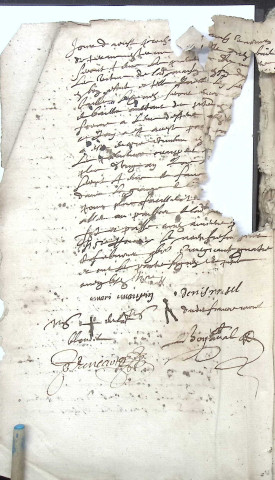 Etude de Me Nicolas Boyenval à Amiens (étude n°5). Minutes des années 1654-1655