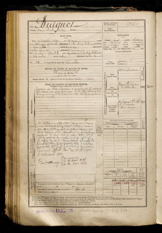 Buignet, Louis Charles Lucien, né le 10 octobre 1874 à Rieux (Seine-Maritime), classe 1894, matricule n° 1240, Bureau de recrutement d'Abbeville