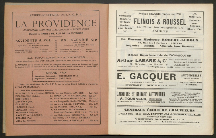 L'Automobile au Pays Picard. Revue mensuelle de l'Automobile-Club de Picardie et de l'Aisne, 258, mars 1933