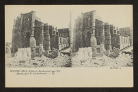 GUERRE 1914. EGLISE DE RAMBERCOURT-AUX-POTS (MEUSE) APRES LE BOMBARDEMENT