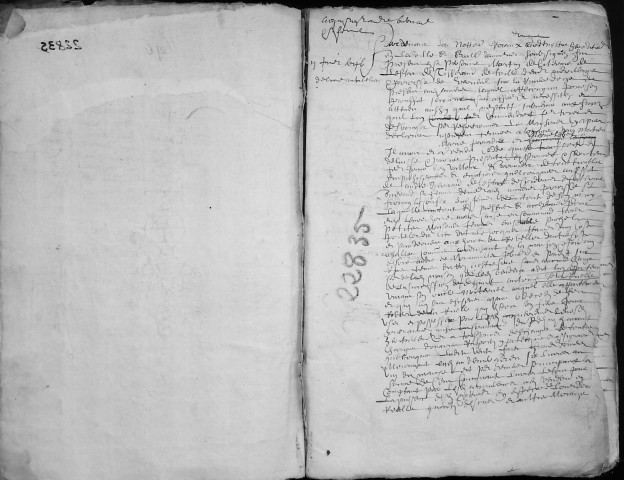 Etude de Me Jean Daiz à Amiens (étude n°22). Minutes de l'année 1646