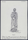 Huppy : statue de plâtre provenant de la chapelle de la rue des Juifs. - (Reproduction interdite sans autorisation - © Claude Piette)