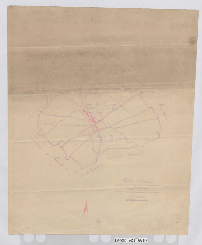 Plan du cadastre rénové - Mesnil-Saint-Georges : tableau d'assemblage (TA)