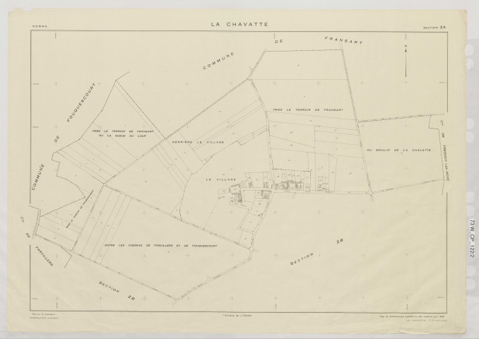 Plan du cadastre rénové - La Chavatte : section ZA