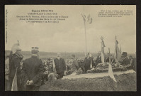 GUERRE 1914-1915. GERBEVILLERS LA MARTYRE. DISCOURS DE M. MIRMAN, PREFET DE MEURTHE-ET-MOSELLE DEVANT LE MONUMENT DES HEROS DU 36E COLONIAL (1ER ANNIVERSAIRE - 29 AOUT 1915)