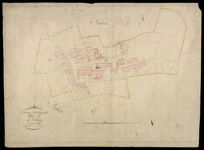 Plan du cadastre napoléonien - Hedauville : Village (Le), B
