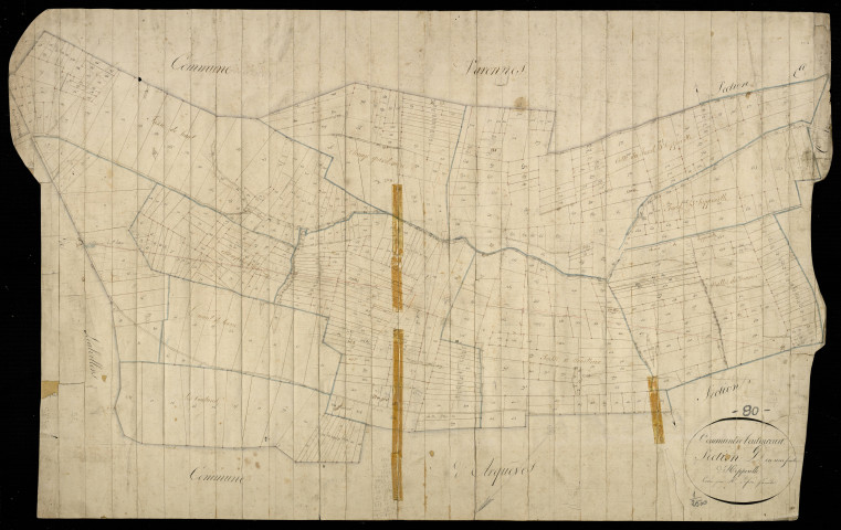 Plan du cadastre napoléonien - Toutencourt : Heppeville, D