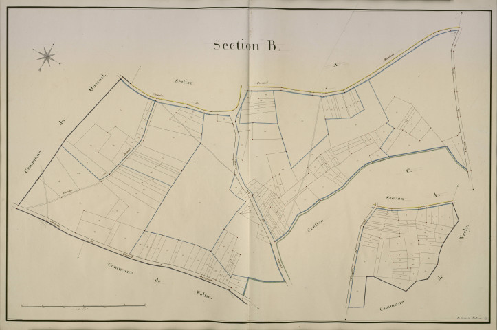 Plan du cadastre napoléonien - Beaufort-en-Santerre (Beaufort) : B