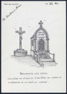 Beaumetz-les-Loges (Pas-de-Calais) : calvaire au milieu du cimetière et chapelle funéraire - (Reproduction interdite sans autorisation - © Claude Piette)