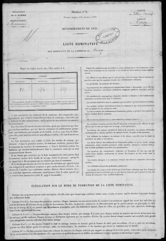 Recensement de la population : Coisy