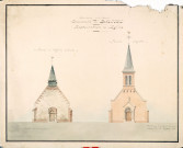 Eglise, projet de restauration : dessin de l'architecte Delefortrie