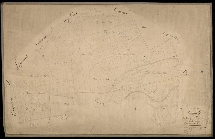 Plan du cadastre napoléonien - Aumatre : Longues Rayes (Les), A