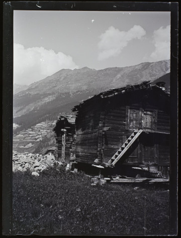 Zermatt vue prise dans le haut, côté de l'église - juillet 1903