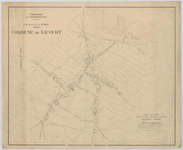 Licourt. Commissariat à la Reconstruction