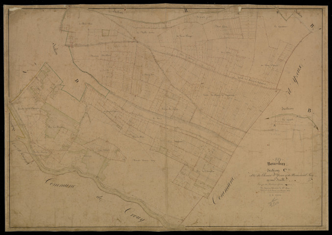 Plan du cadastre napoléonien - Bourdon : Chemin d'Yzeux (Le) ; Marais devant Sory (Le), C