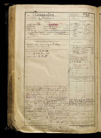 Desgardin, Charles Albert Gustave, né le 26 avril 1898 à Saint-Valery-sur-Somme (Somme), classe 1918, matricule n° 936, Bureau de recrutement d'Abbeville