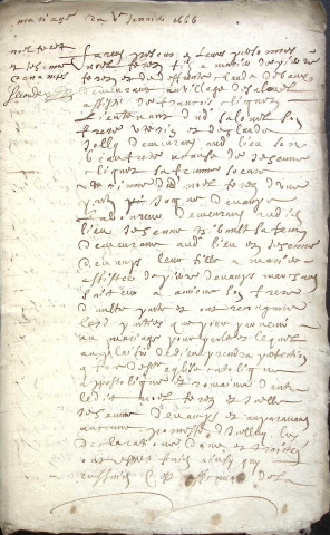 Etude de Me Antoine Limeu à Amiens (étude n°6). Minutes de l'année 1666