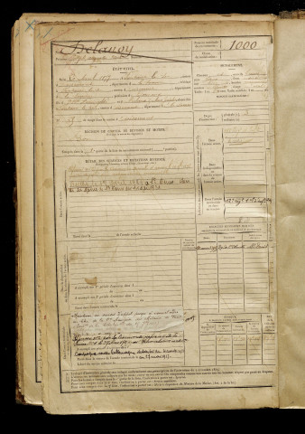 Delanoy, Joseph Augustin Paul, né le 20 avril 1877 à Fontaine-le-Sec (Somme), classe 1897, matricule n° 1000, Bureau de recrutement d'Amiens