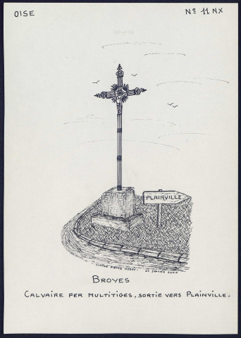 Broyes (Oise) : calvaire en fer multitiges - (Reproduction interdite sans autorisation - © Claude Piette)