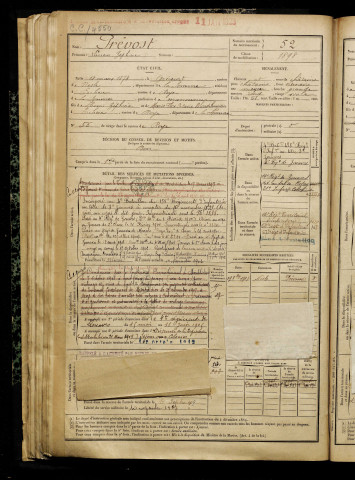 Prévost, Lucien Zéphire, né le 18 mars 1878 à Grécourt (Somme), classe 1898, matricule n° 52, Bureau de recrutement de Péronne