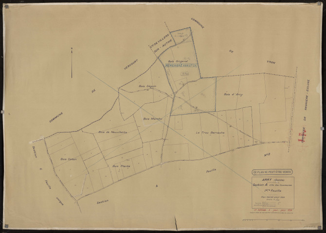 Plan du cadastre rénové - Arry : section A1