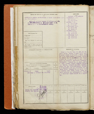 Vasseur, Eugène Albert Auguste, né le 17 mai 1897 à Crèvecoeur-le-Grand (Oise), classe 1917, matricule n° 55, Bureau de recrutement d'Amiens