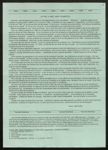Longue Paume Infos (numéro 22), bulletin officiel de la Fédération Française de Longue Paume