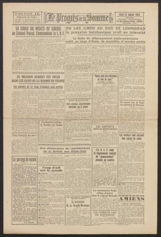 Le Progrès de la Somme, numéro 23185, 27 janvier 1944