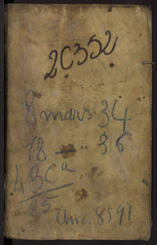 Contrôle des actes du bureau d'Albert pour la période du 8 mars 1734 au 13 mars 1736