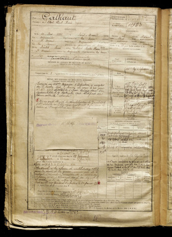 Galhaut, Abel Paul Marie, né le 10 mai 1885 à Saint-Maxent (Somme), classe 1905, matricule n° 43, Bureau de recrutement d'Abbeville