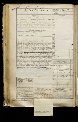 Bachellier, Henri Eugène Arthur, né le 13 avril 1889 à Aigneville (Somme), classe 1909, matricule n° 1140, Bureau de recrutement d'Abbeville