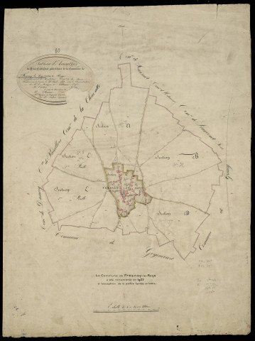 Plan du cadastre napoléonien - Fresnoy-Les-Roye : tableau d'assemblage