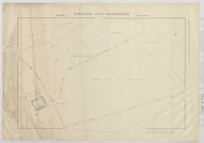 Plan du cadastre rénové - Fontaine-sous-Montdidier : section C7