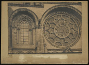 Laon. rose et fenêtre de la cathédrale