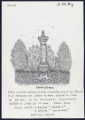 Francières : stèle colonne vestige du vieux cimetière - (Reproduction interdite sans autorisation - © Claude Piette)