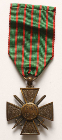 Médaille militaire (Croix de Guerre 1914-1916) décernée à Emile Perrier