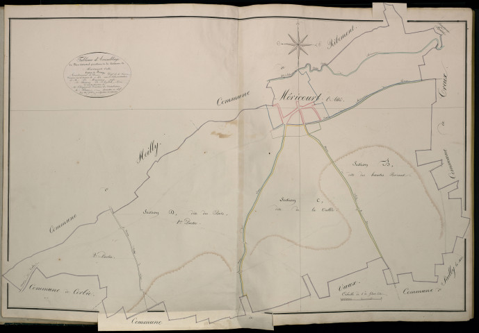 Plan du cadastre napoléonien - Atlas cantonal - Mericourt-L'abbe (Méricourt l'Abbé) : D1