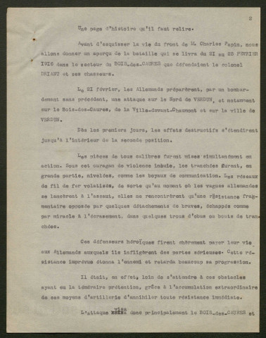 Témoignage de Papin, Charles et correspondance avec Jacques Péricard