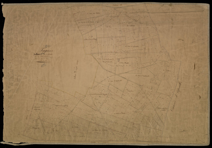Plan du cadastre napoléonien - Feuquieres-en-Vimeu (Feuquières) : Hôtelus (L'), C