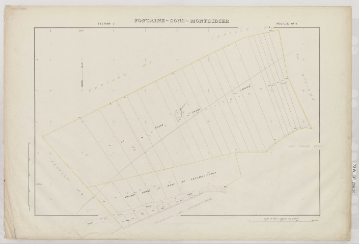 Plan du cadastre rénové - Fontaine-sous-Montdidier : section C6
