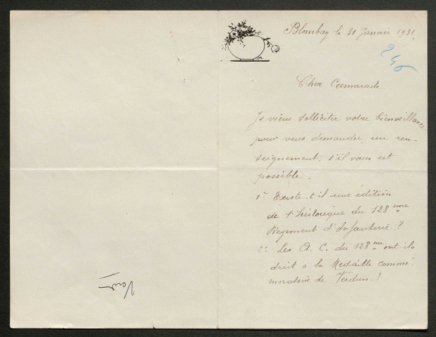 Témoignage de Viot, Albert Valentin et correspondance avec Jacques Péricard