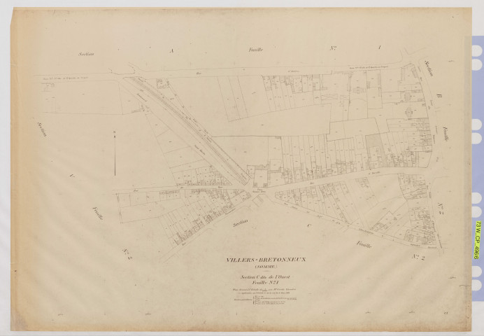 Plan du cadastre rénové - Villers-Bretonneux : section C1