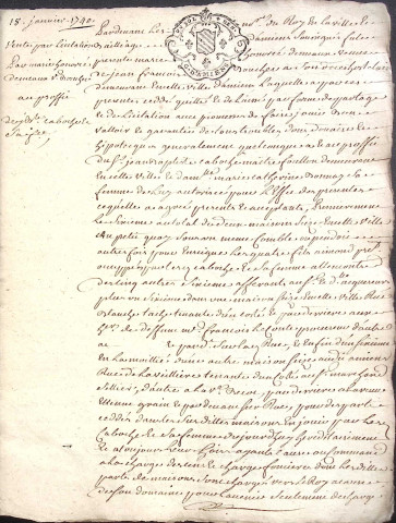 Etude de Me Firmin Magnier à Amiens (étude n°4). Minutes de l'année 1740