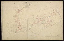 Plan du cadastre napoléonien - Hornoy-le-Bourg (Hallivillers-Lincheux) : développement des sections A et D