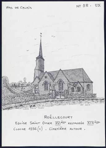 Roëllecourt (Pas-de-Calais) : église Saint-Omer - (Reproduction interdite sans autorisation - © Claude Piette)